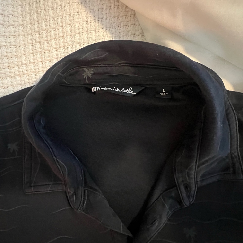 Travis Matthew Black Golf Polo